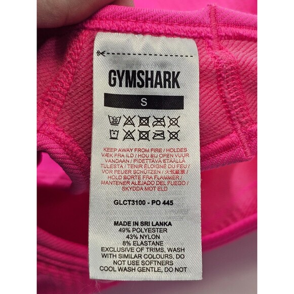 ALK Women's Women's S/M Gymshark Pink Crop Top And Black Leggings Workout Outfit - Picture 10 of 11